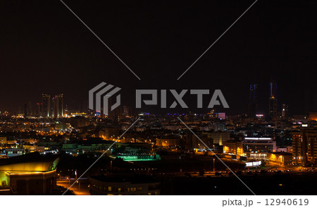 Night view of Manama city, Bahrain 12940619