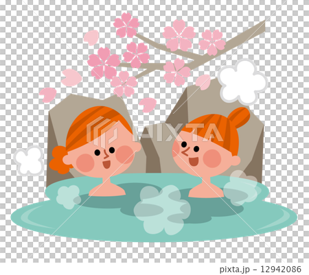 温泉　卒業旅行　春　桜 12942086