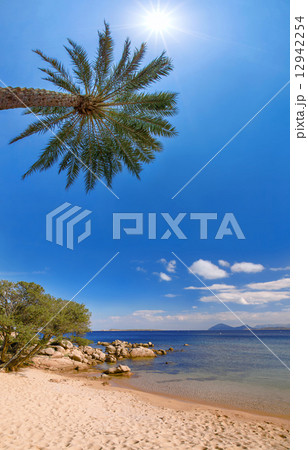 Costa Smeralda with amazing beach in Capriccioli, Sardinia 12942254