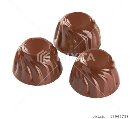 Chocolate sweets isolated on white 12942733