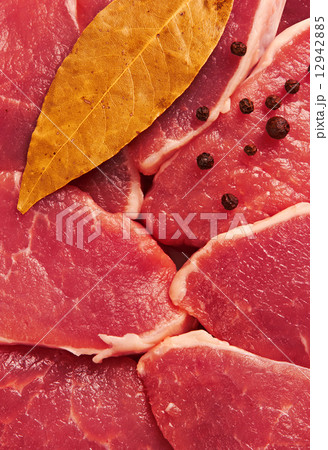 Piece of raw fresh meat 12942885
