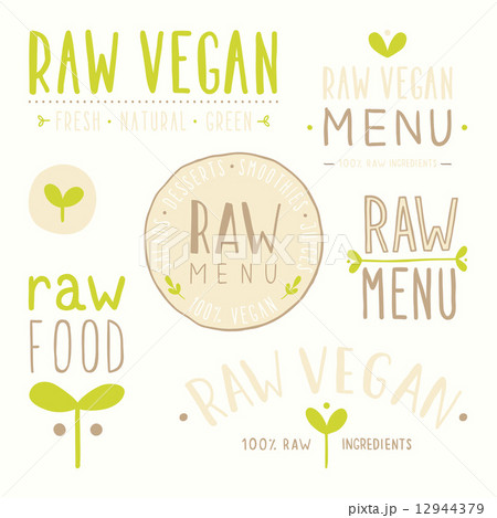 Raw vegan badges.  12944379