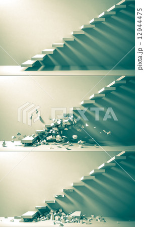 ruined staircase in three frames ruined staircase in three frames 12944475