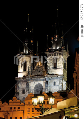Gothic church at night 12945273