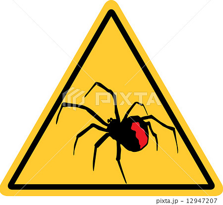 セアカゴケグモ 注意標識 三角 セアカゴケグモ 注意標識 三角 12947207