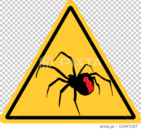 セアカゴケグモ 注意標識 三角 セアカゴケグモ 注意標識 三角 12947207