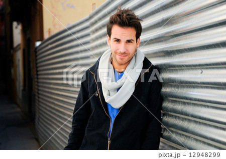 Portrait of handsome man in urban background Portrait of handsome man in urban background 12948299