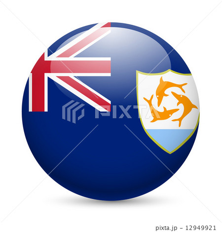 A badge in colours of Anguilla flag 12949921