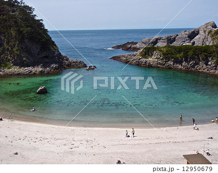 泊海水浴場 式根島 東京都新島村式根島 の写真素材