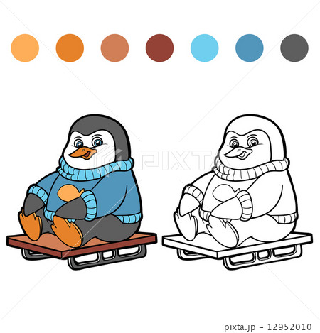 Coloring book (penguin) 12952010