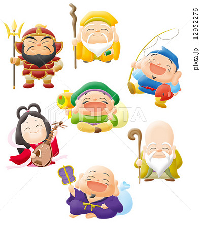専用　極上　七福神　288g トヒカ　東な7-0810⭐︎2F 七福神のイラスト素材 [12952276] - PIXTA