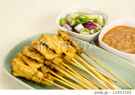Grilled Pork Satay 12952565