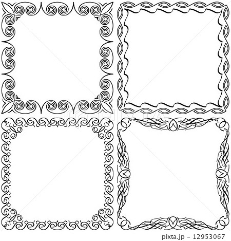 calligraphic frames set 12953067