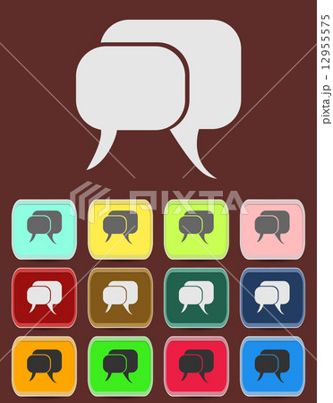 Flat icon of a communication - dialogue 12955575