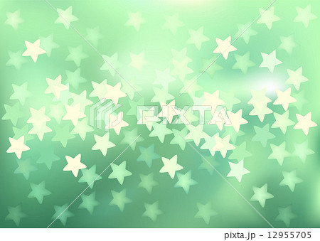 Green festive lights in star shape, vector background.  12955705
