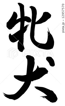 牝犬 書 手書き 筆文字 イラスト モノ 和 漢字のイラスト素材