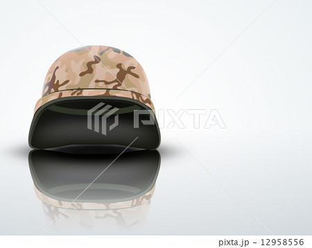 Light Background Military helmet with camo pattern Light Background Military helmet with camo pattern 12958556