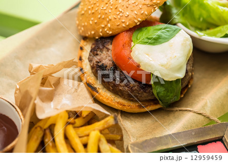 Delicious burger 12959459