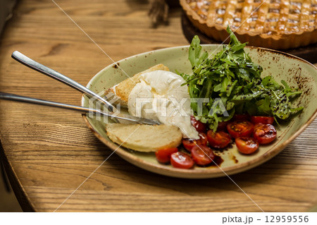 Burrata mozzarella cheese Burrata mozzarella cheese 12959556