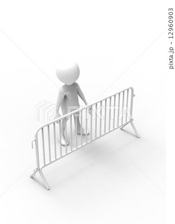 フェンスと人 12960903