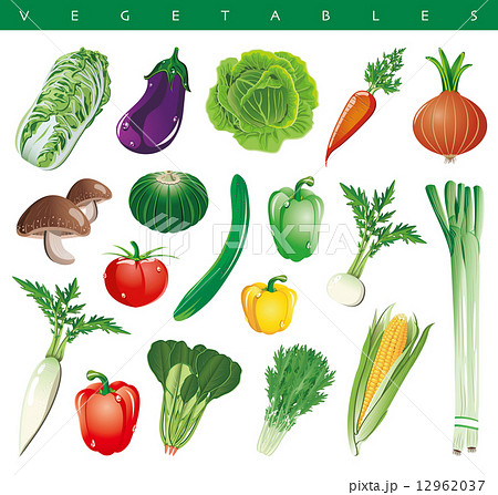 野菜アイコンのイラスト素材