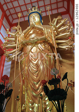 紀三井寺の仏殿に安置される千手観音立像 12962466