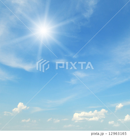 sun on blue sky sun on blue sky 12963165