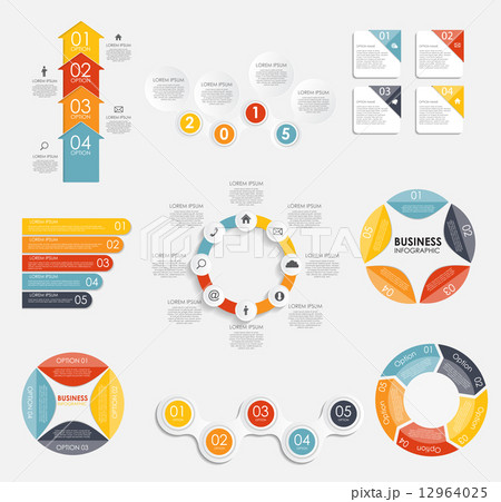 Collection of Infographic Templates for Business Vector Illustra Collection of Infographic Templates for Business Vector Illustra 12964025