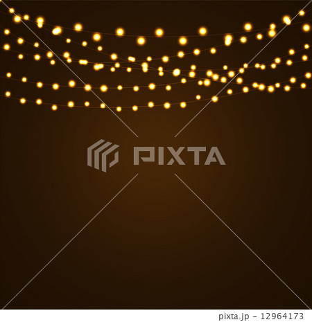 Christmas and New Year Background with Luminous Garland Vector I 12964173