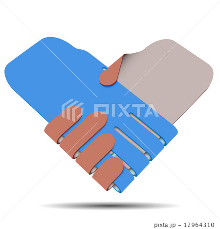 3d Paper Handshake, Vector Illustration. 3d Paper Handshake, Vector Illustration. 12964310