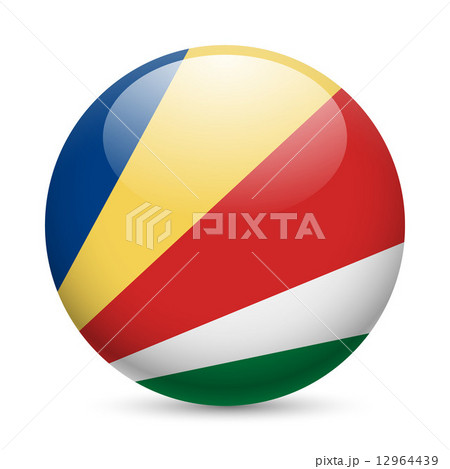Round glossy icon of Seychelles 12964439