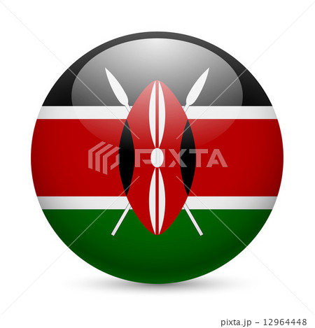 Round glossy icon of Kenya Round glossy icon of Kenya 12964448