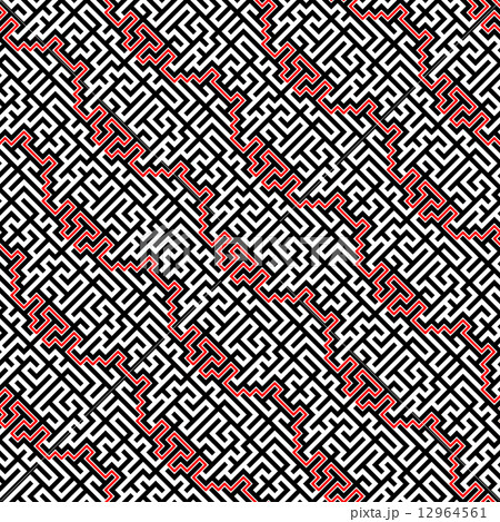 Diagonal Maze Vector Seamless Pattern 12964561