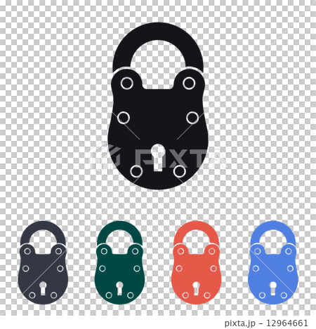 Vintage Padlock Icon, Vector Illustration - Stock Illustration ...