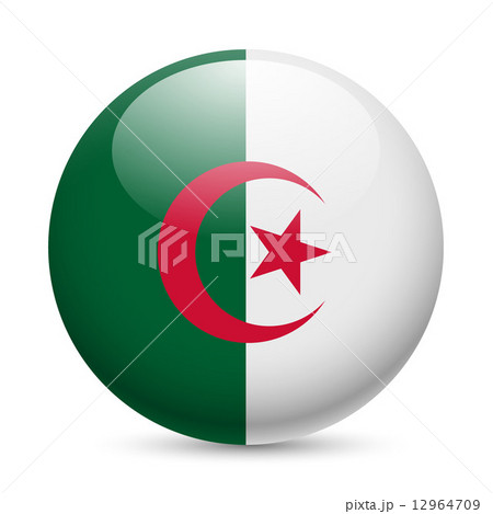 Round glossy icon of Algeria 12964709