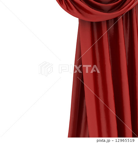 Red theater curtain, background 12965519