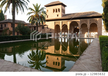 The Partal gardens of Alhambra in Granada, Spain  12965632