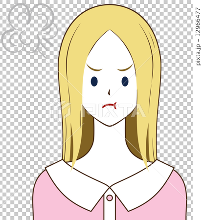 女性 不機嫌 女性 不機嫌 12966477