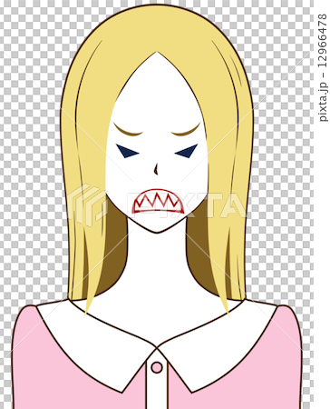 女性 怒り 女性 怒り 12966478