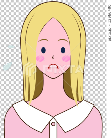恥ずかしがる女性 12966490