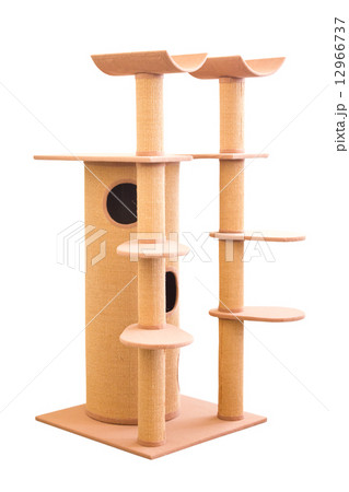 Huge cat house isolated on white. 12966737