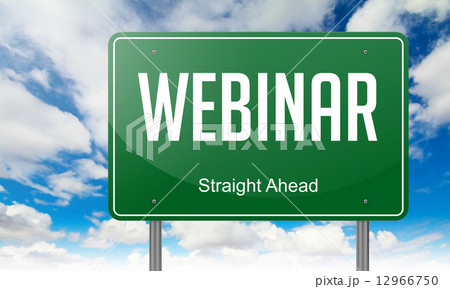 Webinar on Highway Signpost. 12966750