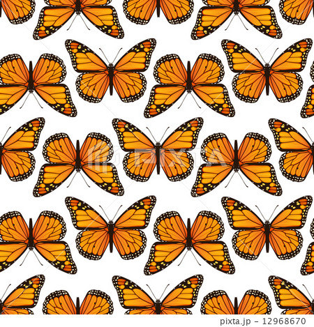 Seamless pattern with monarch butterflies Seamless pattern with monarch butterflies 12968670