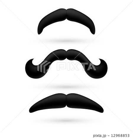 A set of three moustache 12968853