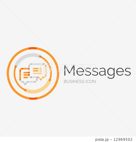 Thin line neat design logo, messages concept Thin line neat design logo, messages concept 12969502