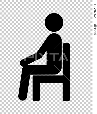 椅子に座る人のイラスト素材