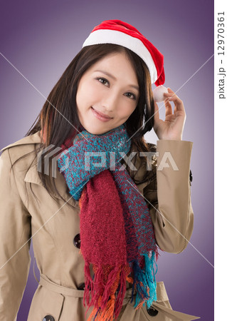 christmas woman christmas woman 12970361