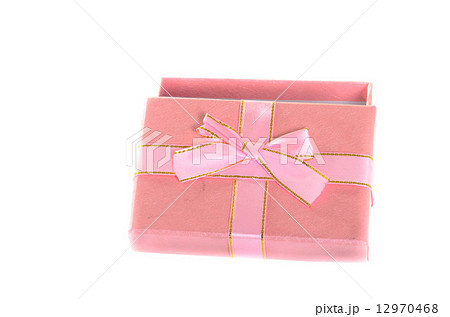 Open pink gift box isolated on white. 12970468