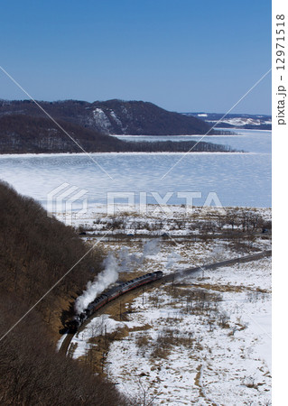 釧路湿原を走る「SL冬の湿原号」 12971518