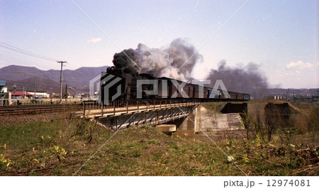 Ｄ51牽引旅客列車　北海道　室蘭本線白老　昭和50年 12974081